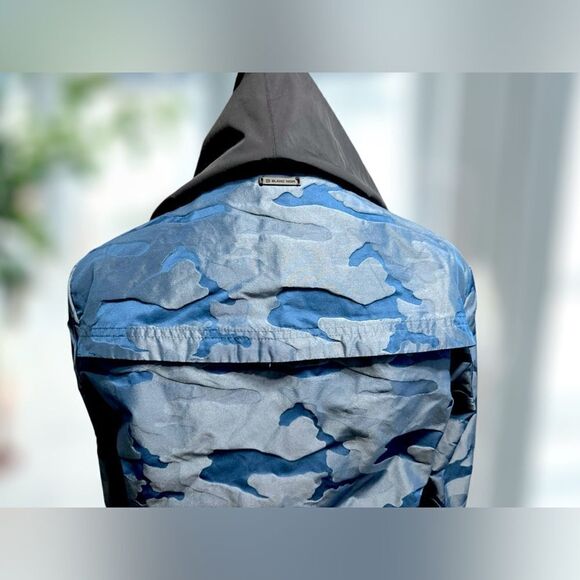 🔥 Blanc Noir Skyfall Camo Print Aviator Jacket Camo Hooded Size S - Picture 10 of 16